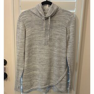 Akini Heather Gray Women’s Sweater- Cowl Funnel Neck